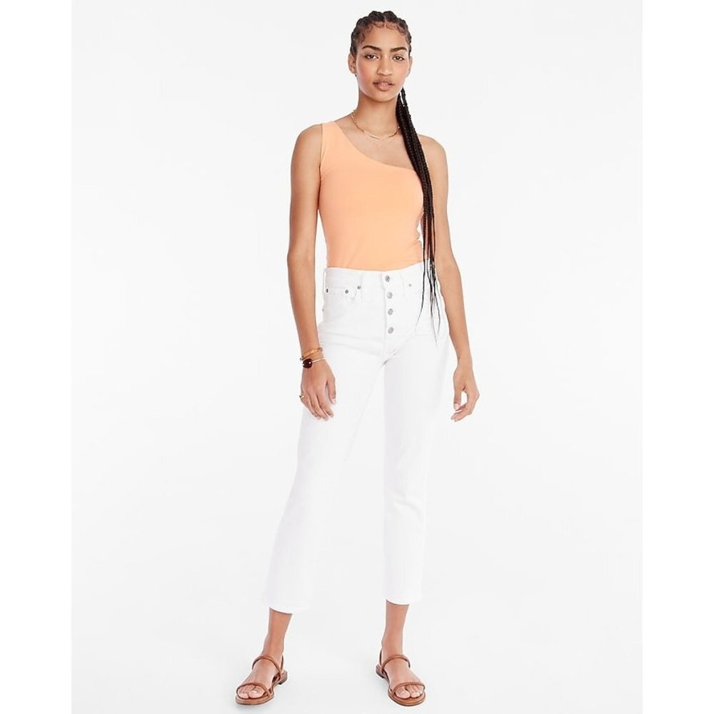 J Crew 10" vintage slim-straight jean in white L4729 Size 33